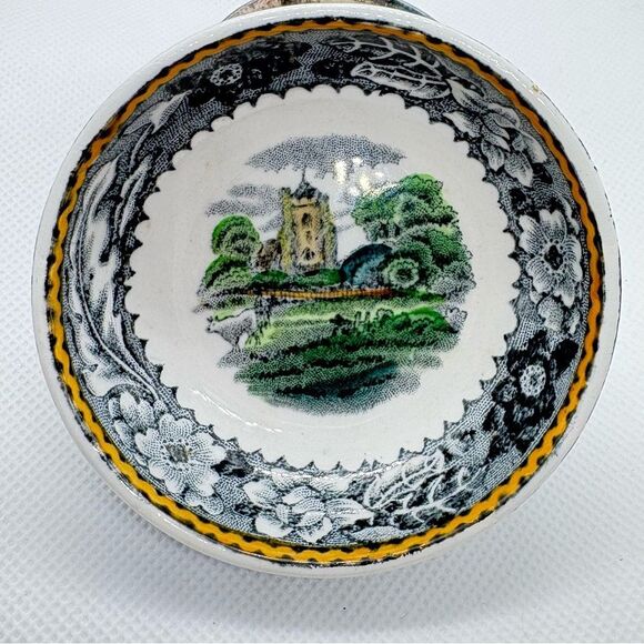 Vintage 1950s Wood and Sons, England Woodland pattern Ironstone trinket Bowl - Picture 1 of 12